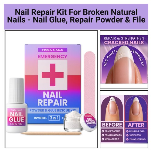 Nail repair kit for - nail,